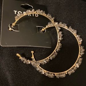 Gold Crystal hoops